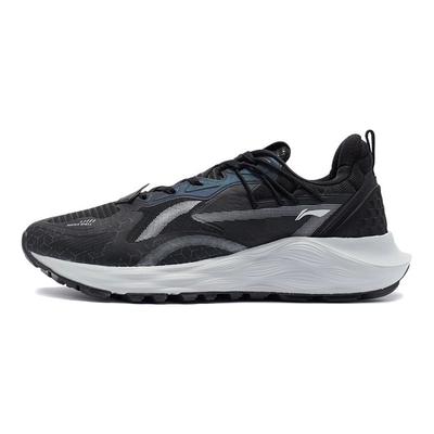 Li Ning Protective Cloud Plus Durable Breathable Low Top Running Shoes Men Running Shoes Black AGLR231-2