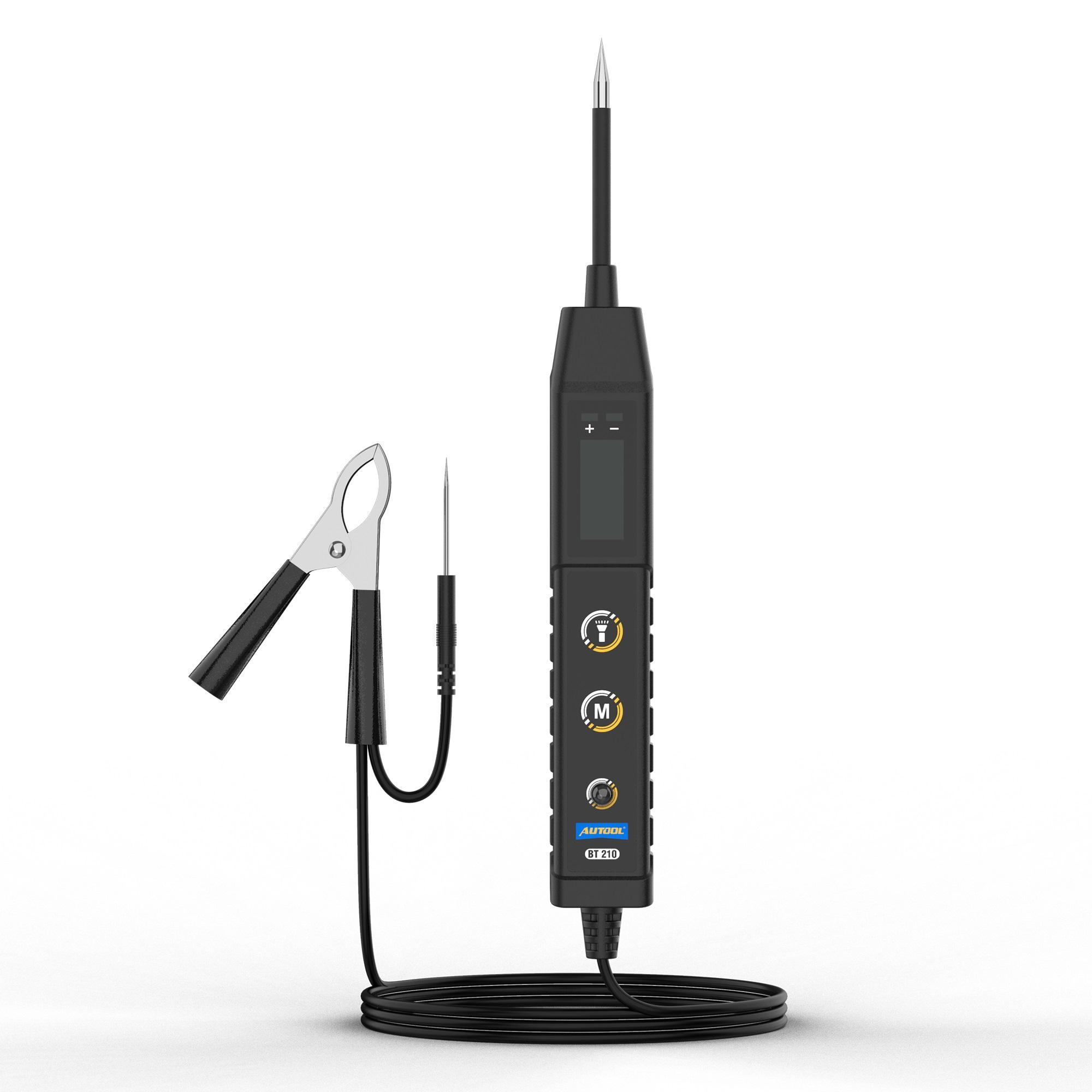 

AUTOOL BT210 Тестер цепи автомобиля Power Probe Автомобильный диагностический инструмент Электрический вольтаж Интегрированный сканер для 9-30 В автомобиля жёлтый