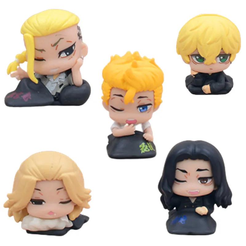 

Anime Q Version Tokyo Revengers Sleep Form Mikey Draken Model Toys Takemichi Hanagaki Baji Keisuke Action Figure Ornaments Gift