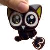 1/4Pcs Cartoon Anime Peripherals Luo Xiaohei Keychain Cute Black Cat Acrylic Keychain Creative Backpack Accessories Gift