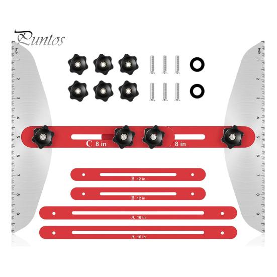 

2 шт. Шаблон для измерения ступеней лестницы, прочная конструкция, портативный шаблон для измерения ступеней лестницы с двумя гайками, инструмент для измерения ступеней лестницы 50 cm
