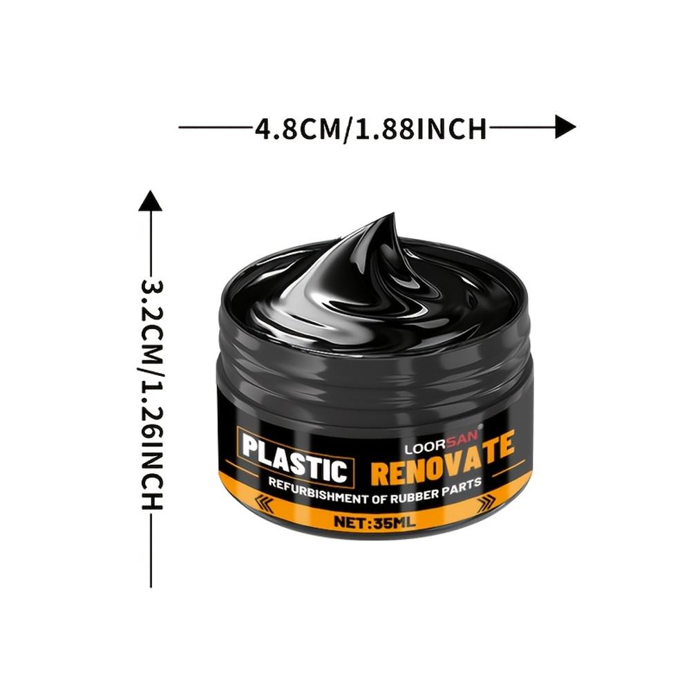 Car Plastic Renovator Wax, Scratch Repair for Car Bumpers and Interiors, Enhances Plastic and Restoration, Prevents Aging
