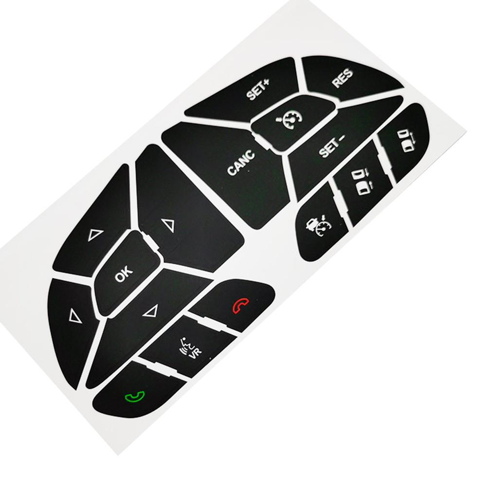 Car Interior Enhancement Steering Wheel Button Repair Button Repair Decal Perfect Fit Practical Use Reduced Light Penetration