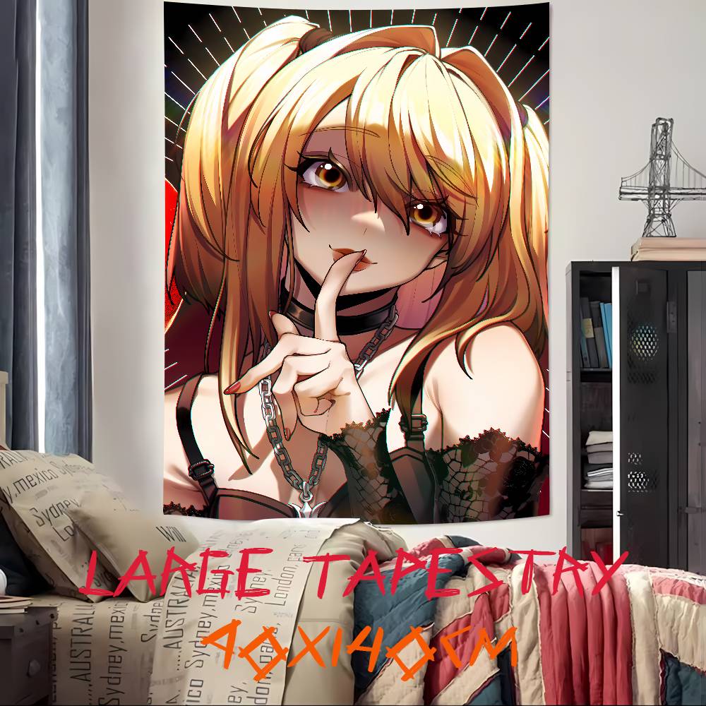 Cool Fashion Pretty Girl Misa Amane Tapestry Decoration Bedroom Dormitory Background Cloth Home Party Living Room Club Tapestry