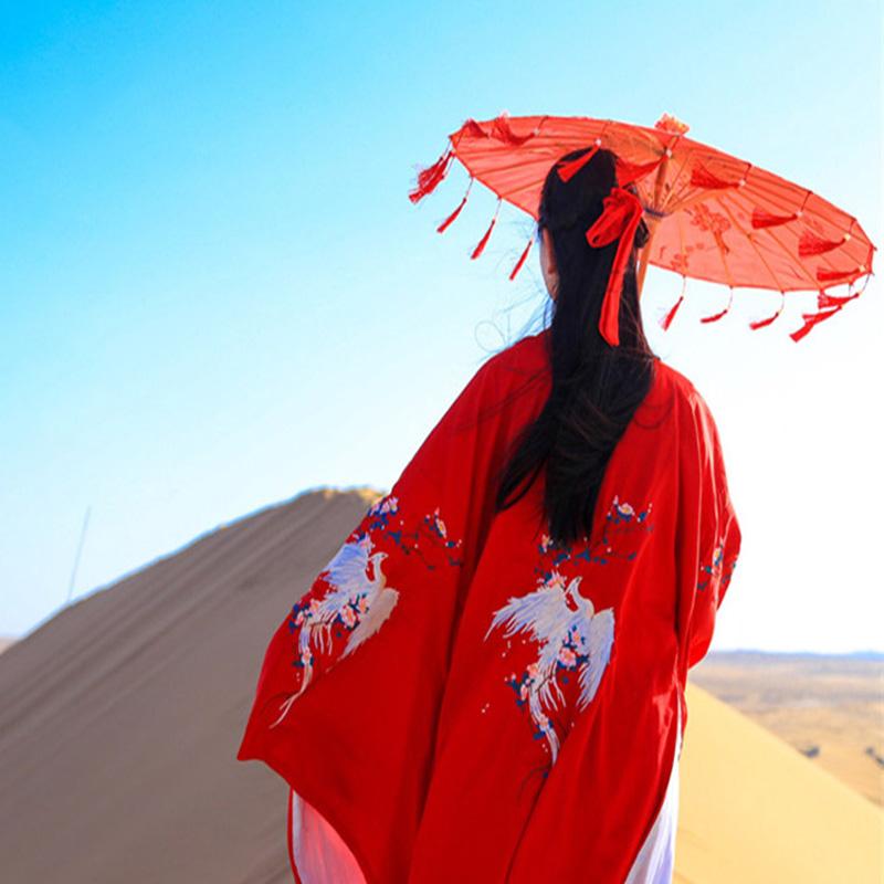 1PC Umbrella 70/82CM Oil Paper for Women Girl Performance Photo Props Antique Umbrella Parasol Satin Cloth Tassel