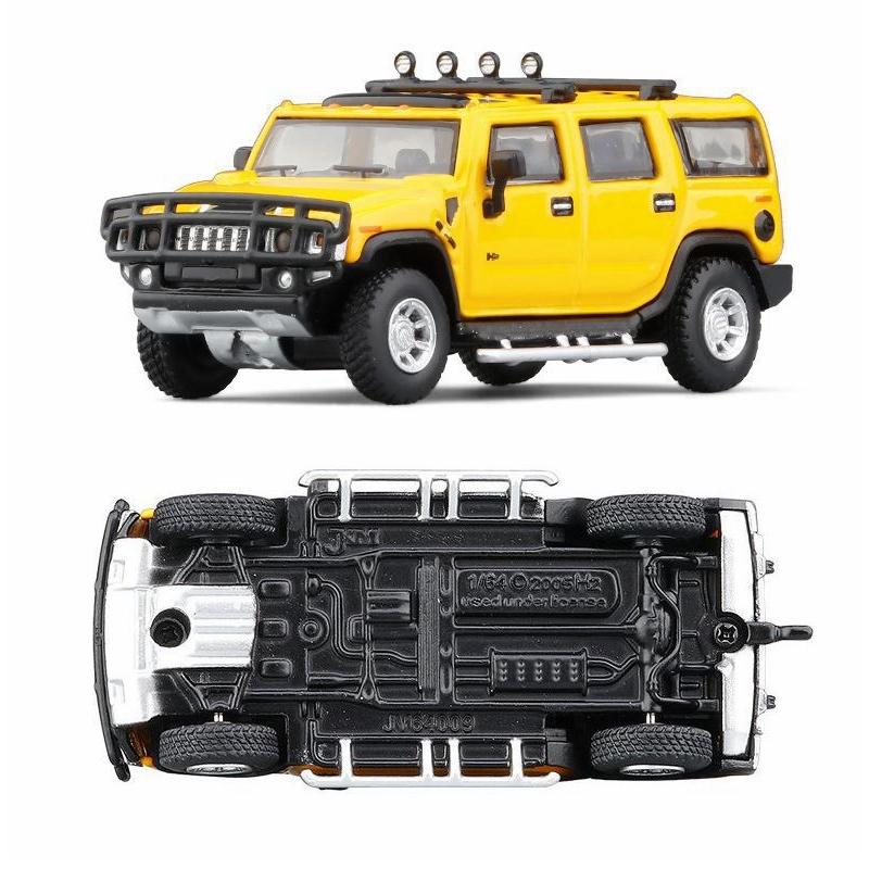1/64 Scale Hummer H2 SUV Toy Car Model JKM 1:64 Off Road Sport Miniature Vehicle Free Wheels Diecast Alloy Collection Gift Children