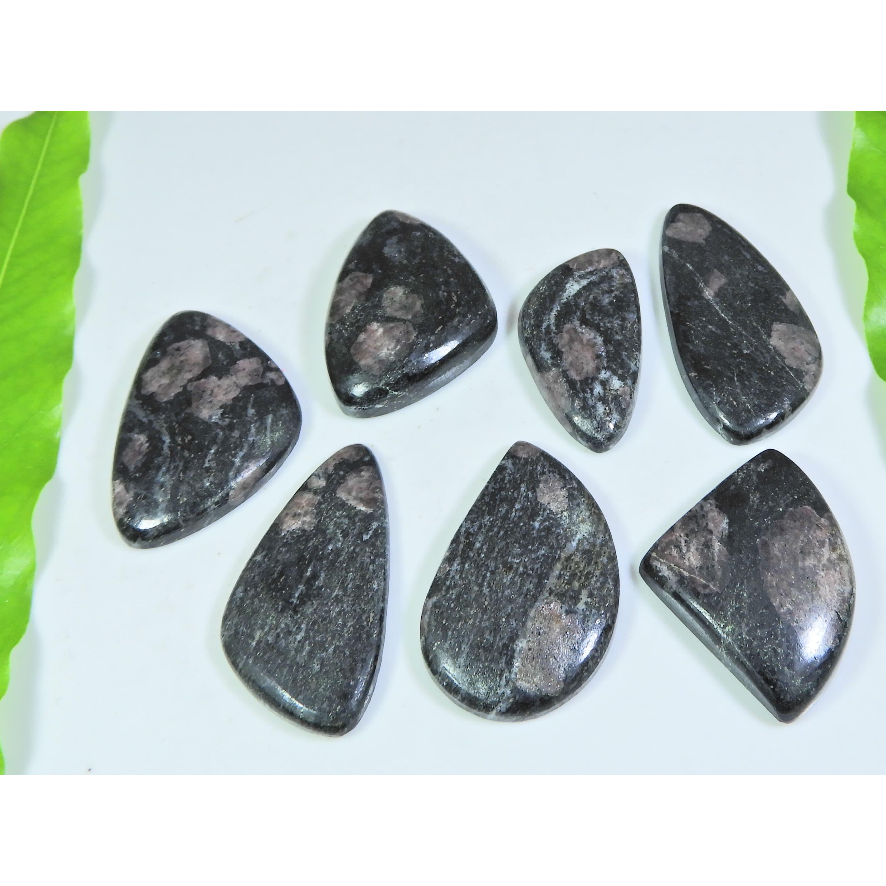 

326Cts. Natural Ruby Fall Fancy Cabochon Loose Gemstone 07 Pcs Lot A-398