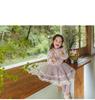 2025 Spring Vintage Puff Sleeve Lace Collar Shirt for Toddler Girls
