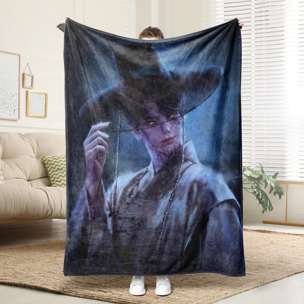 

KPop Demon Hunters The fantasy world on the blanket: Anime characters and mysterious images keep warm and warm 100cmx70cm