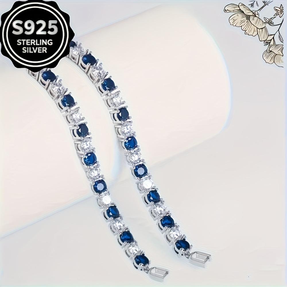 2Pieces925Pure silver bracelet set is the perfect anniversary gift for a wife, suitable for various occasions, vintage style, inlaid with artificial