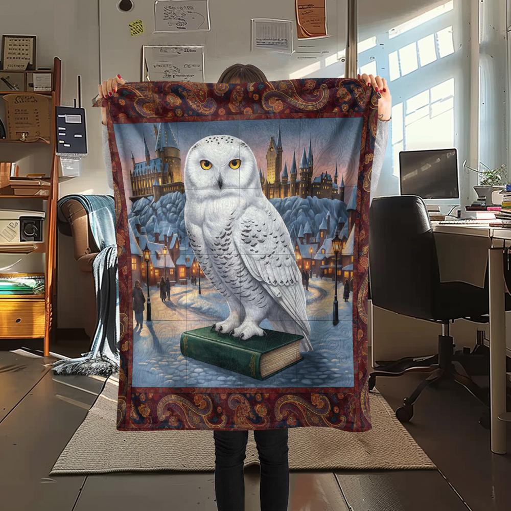 1Pc Cartoon Print Flannel Blanket, High Quality Comfortable for All Seasons, Home Decor, Warmth and Comfort, Perfect for Christmas Birthday Gift
