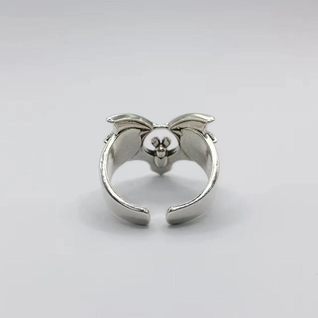 Men's Halloween Punk Bat Ring - Retro European American Trendy Design