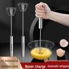 Qiwei 316 Stainless Steel Semi-Automatic Hand Press Egg Whisk