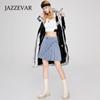 JAZZEVAR Women's Winter New Hooded High-end Down Jacket Thickened White Duck Down Medium and Long Jacket