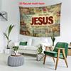 Retro Jesus Quote Tapestry Single Sided Print Distressed Durable Wall Art Home Bedroom Faith Inspired Vibe Decor Christian Gift