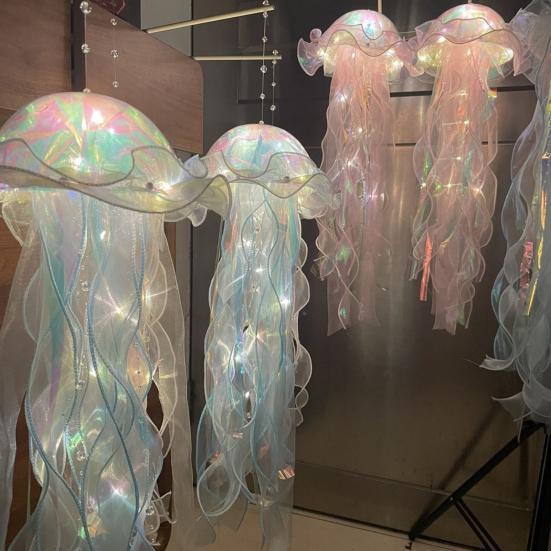 Jellyfish LED Lamp Soft Lighting Battery Operated Jellyfish Lantern LED Hanging Lamp Decoration Holiday Gift for Party