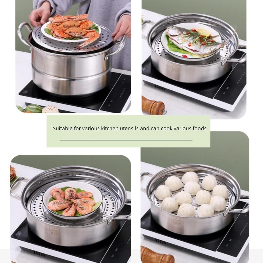 9.5-inch Dia Stainless Steel Steamer Rack with Removable Legs Vegetable Steamer Basket for Pot Steaming Baking
