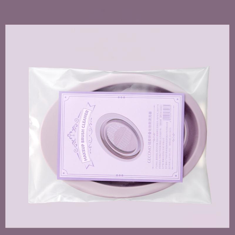 Foldable Silicone Makeup Brush Cleaning Bowl Powder Puff Washing Soft Mat Eyeshadow Brushes Clean Tools Scrubber Box