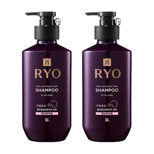 RYO Nutrition 9EX Hair Loss Care Shampoo for Normal to Dry Hair 400ml x2