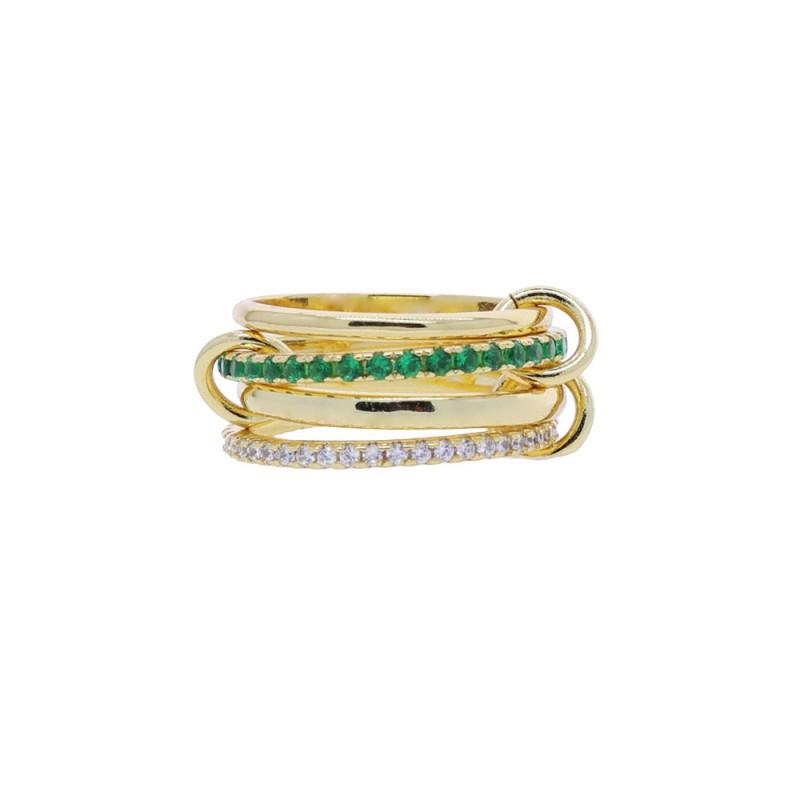 Stackable Zircon Rings Set High Quality Versatile Creative Womens Finger