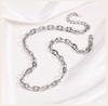 6.5mm Stainless Steel Chain Necklace, Women Paperclip Necklace Gold Plated, Chunky Jewelry 16inch