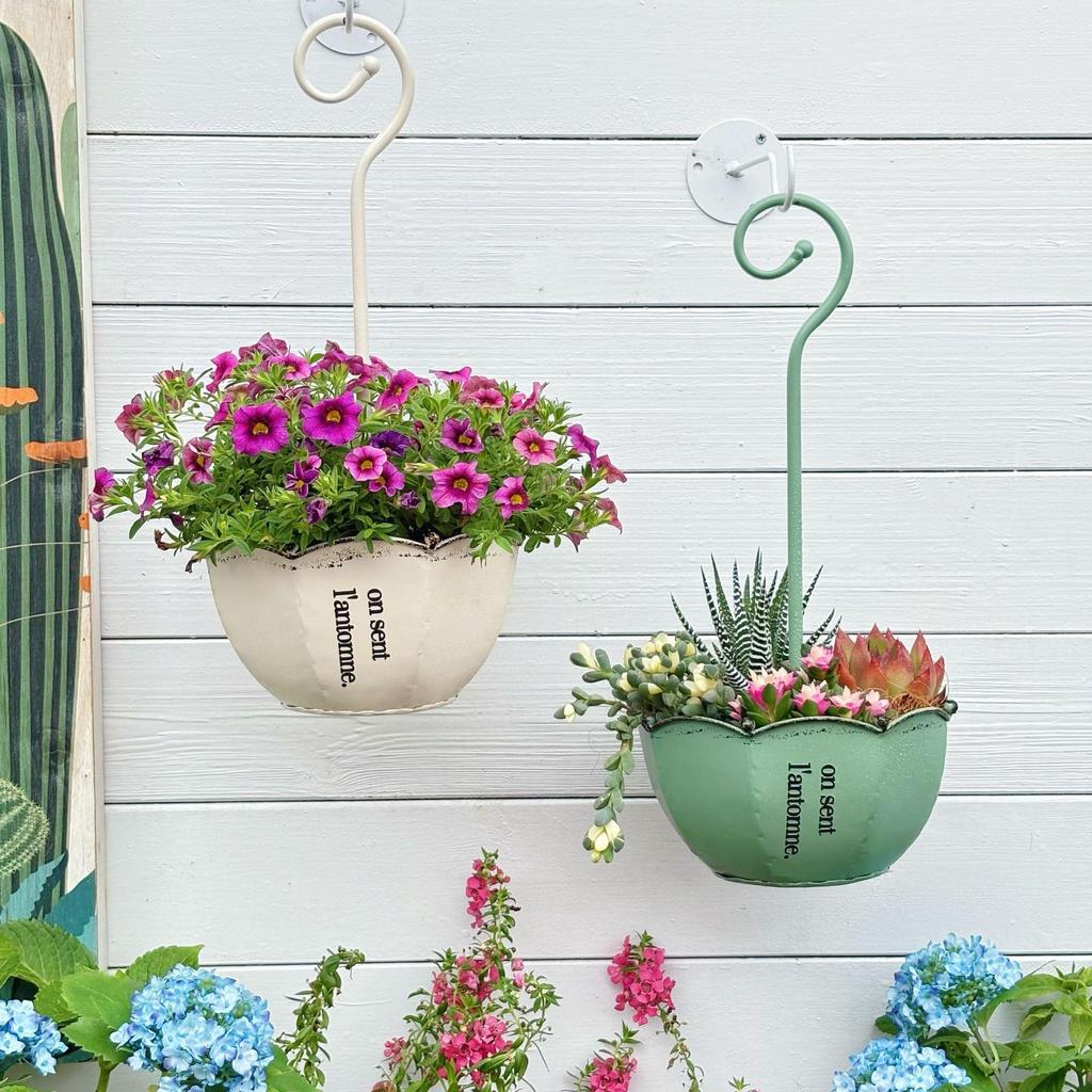 Wrought Iron Hanging Hook for Outdoor Decoration - Umbrella, Flower Pot, Vase, Garden, Balcony