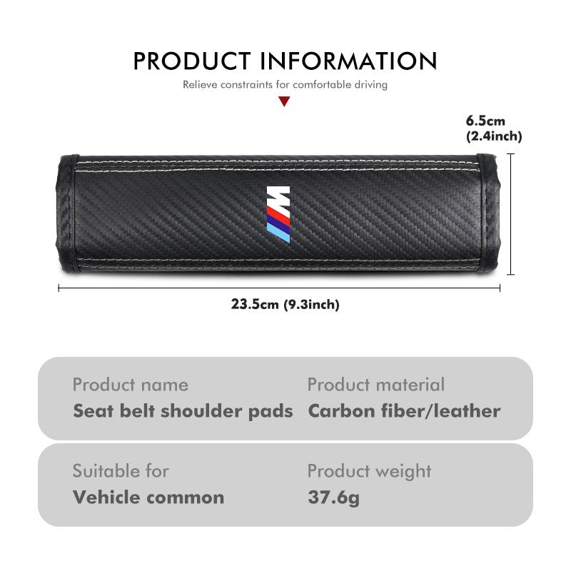 For BMW Leather Car Seat Belt Shoulder Protector Seat Belt Cover Performance X1 X3 X5 E39 E46 E90 F20 E60 F30 M3 M5