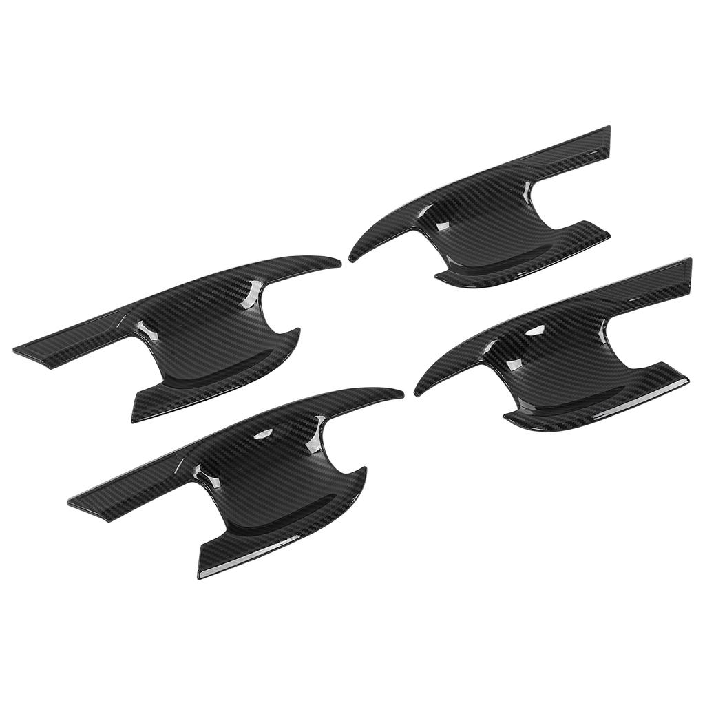 4pcs Exterior Door Handle Bowl Cover Carbon Fiber Color ABS Frame Replacement for Highlander 2022+