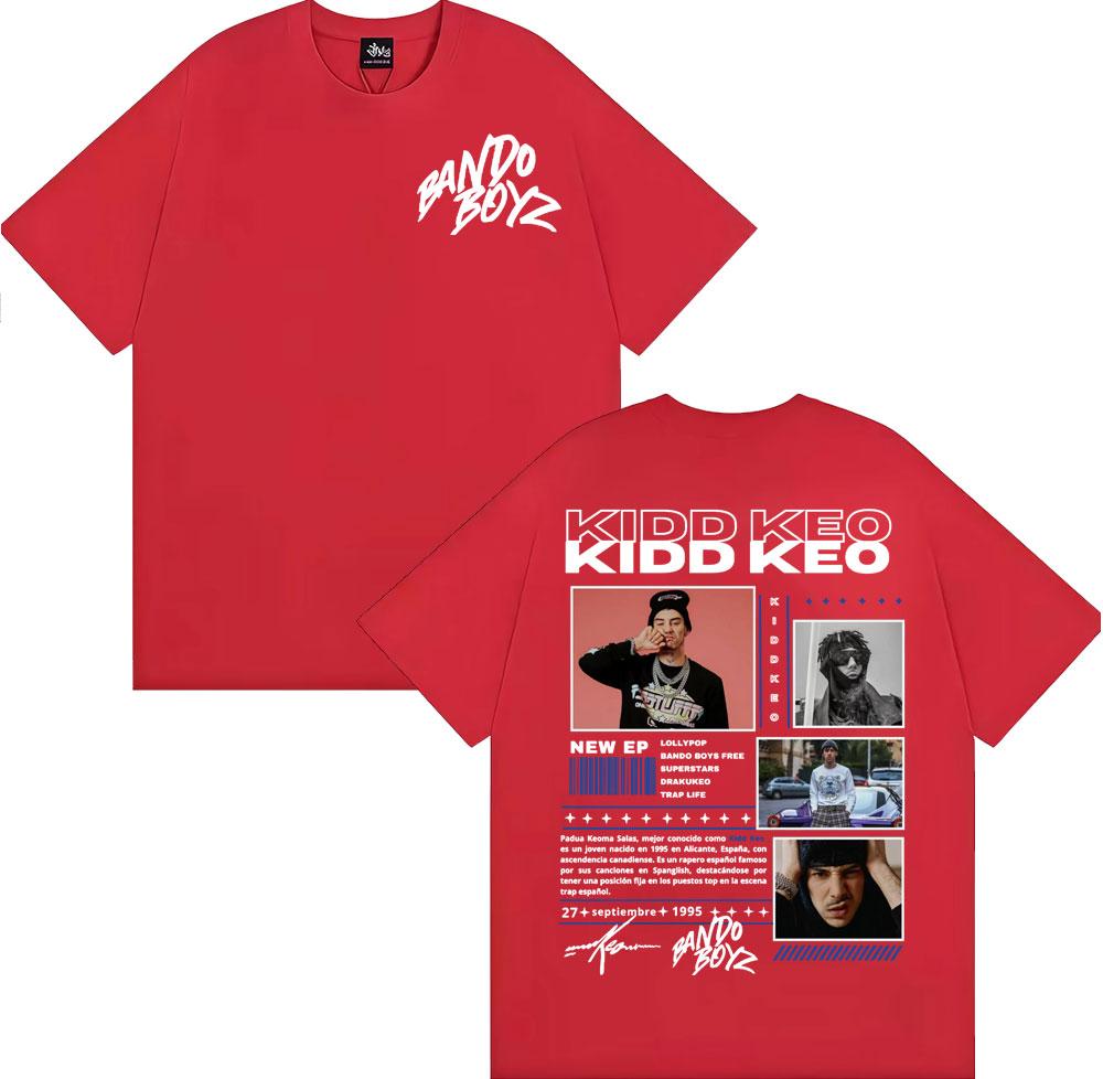 Rapper Kidd Keo Bando Boyz Tour 2025 Graphic T-shirts Men's Clothing Fashion High Street T Shirt Oversized Short Sleeve T-shirt