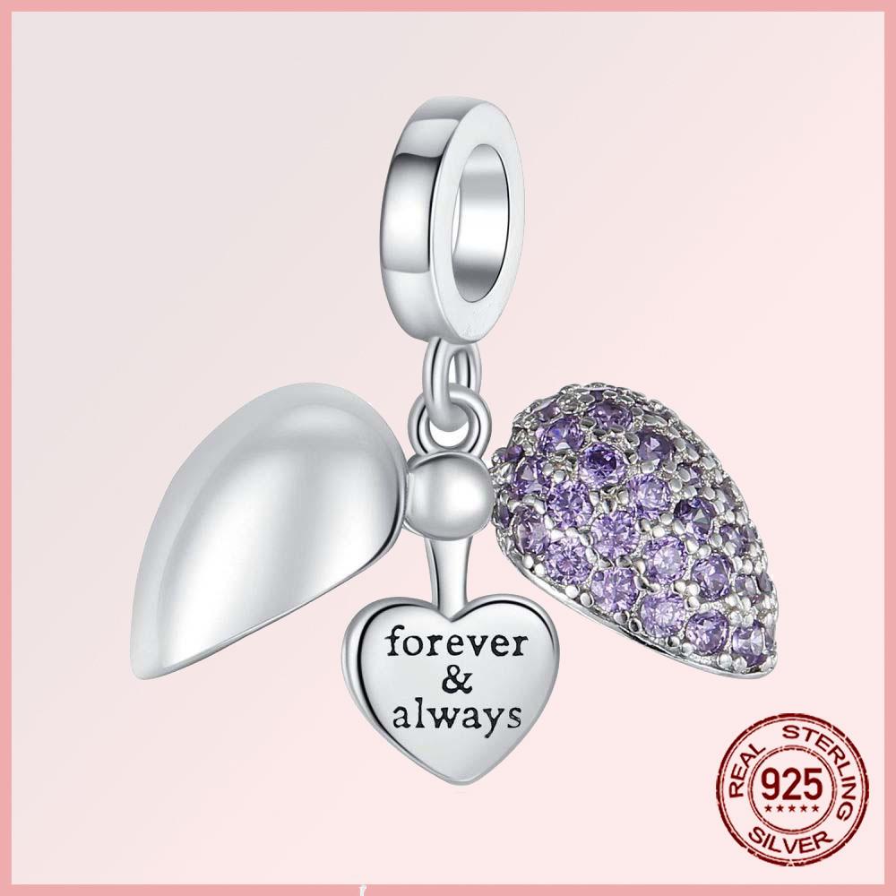 Sparkling Pavé Angel Wings Copper Dangle Charms Fit Original Bracelet Beads Jewelry Gift Diy