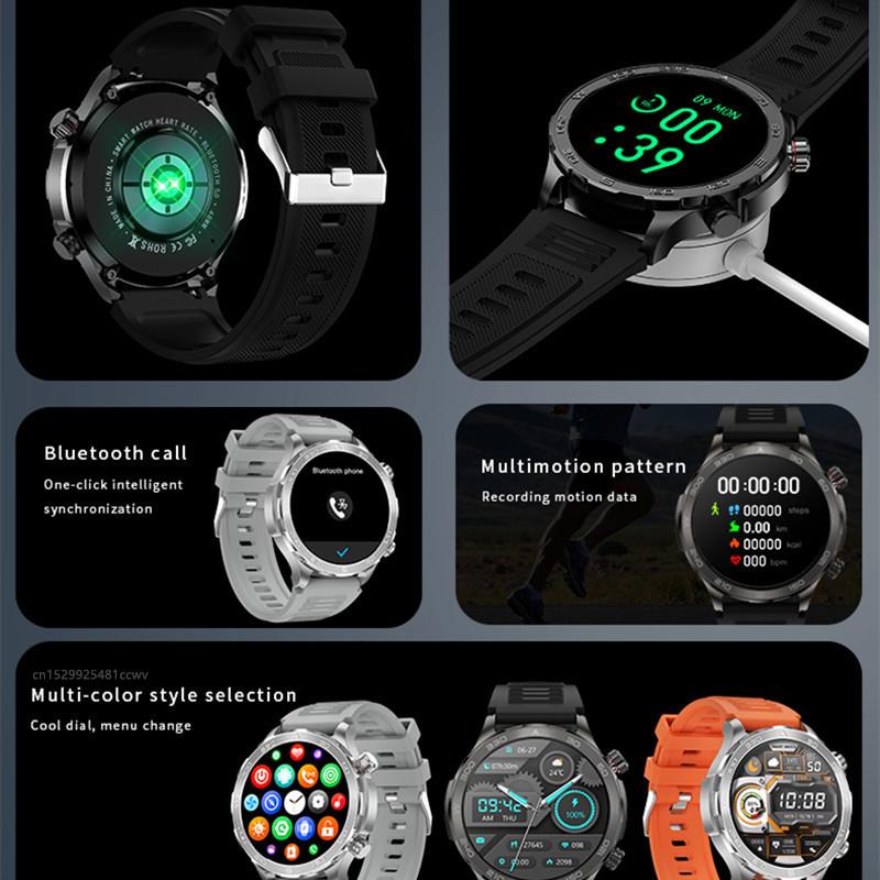 DK67 Men Smart Watch 1.5inch Large Screen BT Call Heart Monitor Outdoor Sports Fitness Tracker Wireless Charging Smartwatch