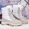 Women's High-Top Winter Snow Boots - Thickened, Velvet Warm, Mid-Tube, Large-Size Cotton Short Boots
