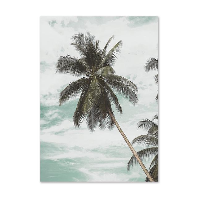 Nordische Meer Landschaft Strand Palme Surf Riff Wand Kunst Malerei Leinwand Druck Wand Poster Drucke Wand Bilder Hause Dekoration