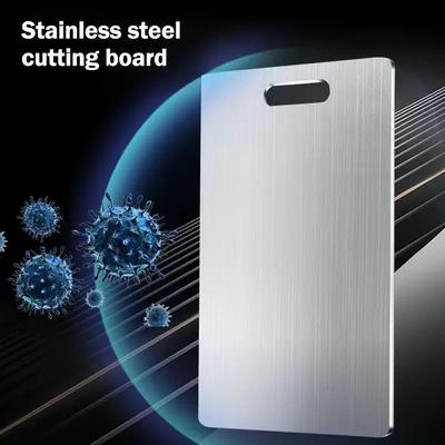 Cutting Board Food-grade Stainless Steel Thickened Double Sides Cutting Board Household Restaurant Fruit Meat Cut Board