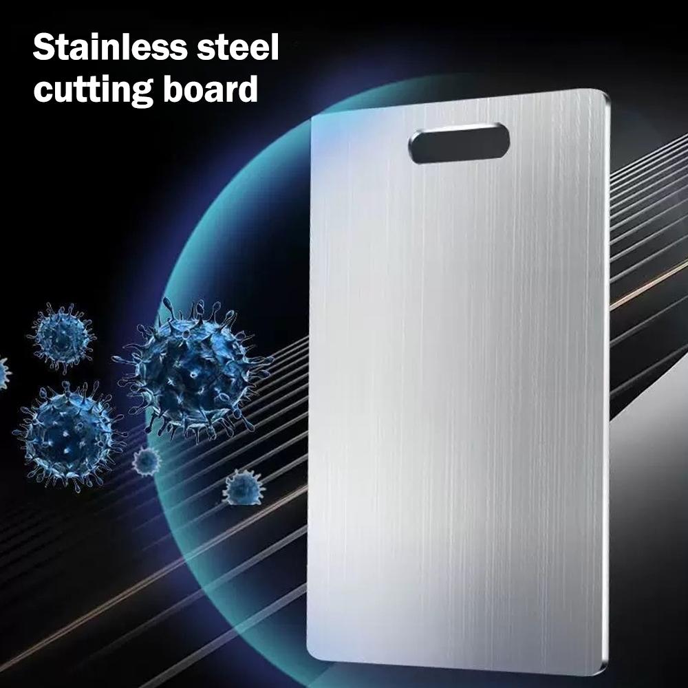 Stainless Steel Cutting Board Double Side Thickened Anti-Mold Kitchen Food Grade Chopping Board For Meat Fruit Vegetables