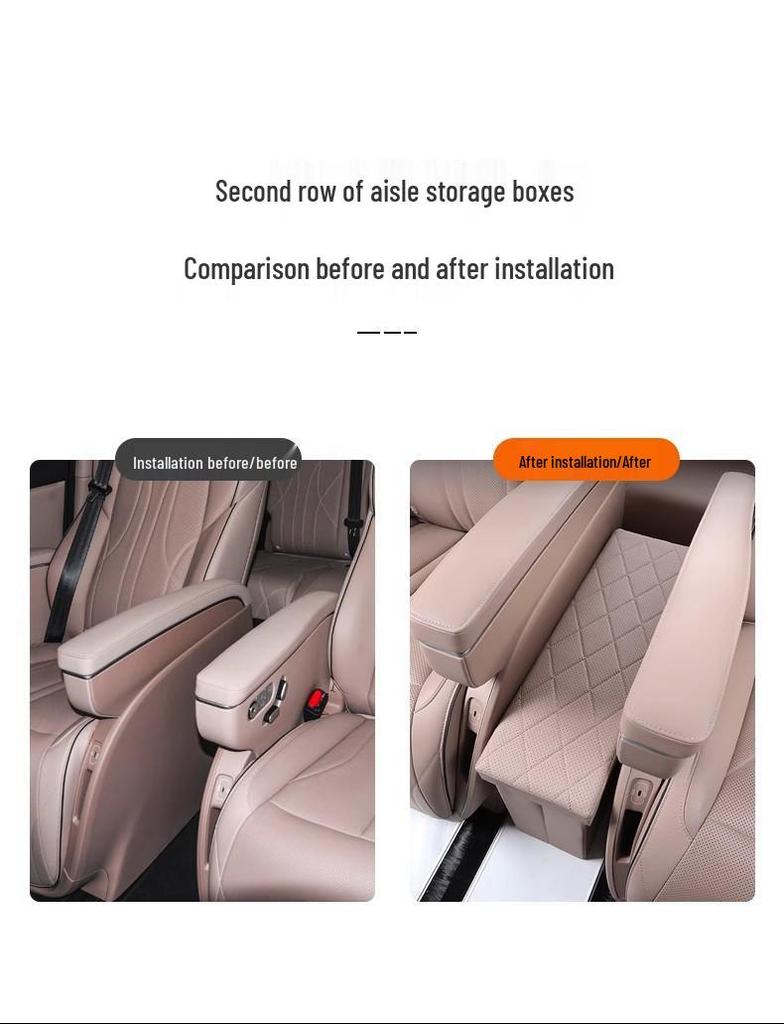 Foldable Storage Box for XPeng X9 Second-Row Armrest Seats