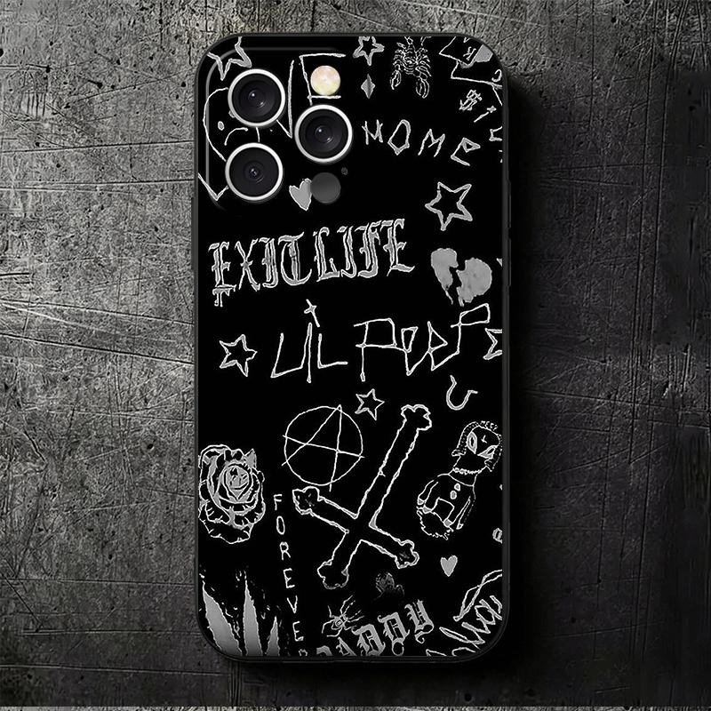 Lil Peep Hellboy Love Soft Phone Case for iPhone 16 16E 17 Air 15 Pro Max 14 Plus 13 Mini 11 12 7 Black Cover Back Shell