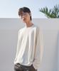 Dibeullu Low-Cut Scoop Neck Long Sleeve Cream