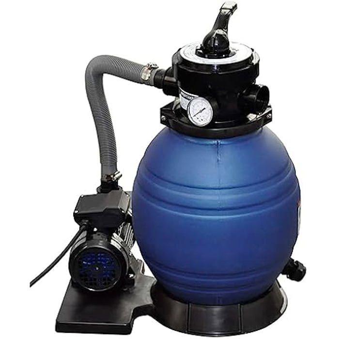 Pompe à Filtre à Sable - VIDAXL - 11 000 L/h - Résistante à la corrosion - Vanne multiport - Manomètre inclus