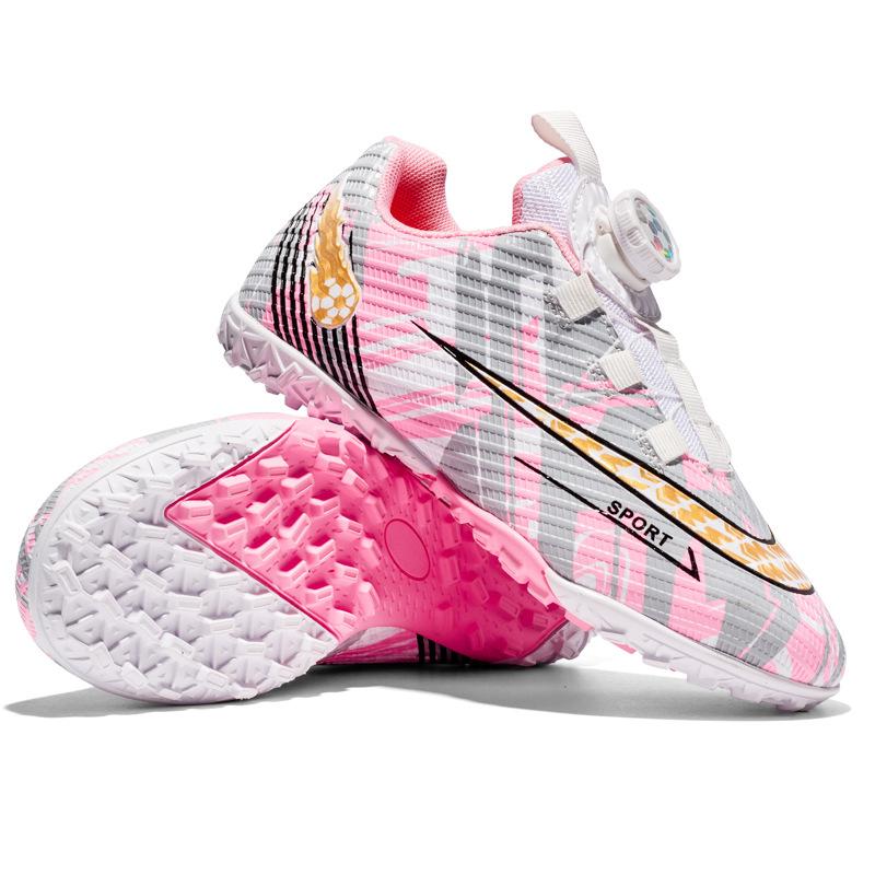 Rotating Button Low Top Football Shoes Men's Broken Nails TF Children's Girls Short Nails Student Training Children's Football Shoes