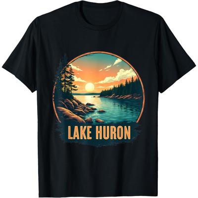 Lake Huron Sunrise Over Tranquil Waters T-Shirt