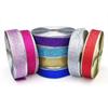 200cm Golden Edge Ribbon Weaving Single Face Satin Ribbon Packing Belt Wedding Christmas Decoration