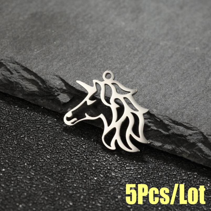 18k Gold-Plated Stainless Steel Unicorn Zodiac Horse Pendant