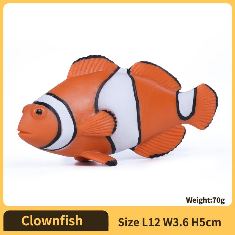 Sea Life Clownfish Clown Anemonefish Figurine Lifelike Fish Figure - Instructive Toy Designed for Boys Girls Plus Children Ages 3