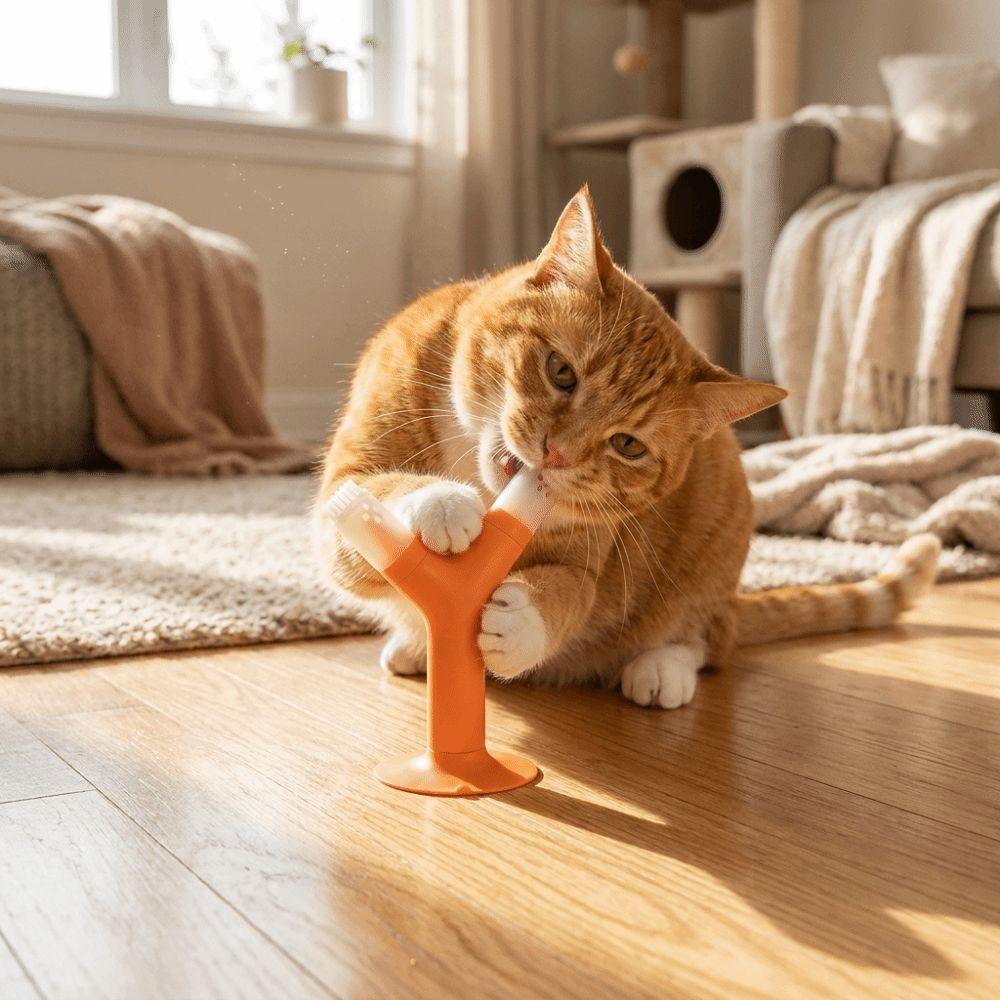 Removable Cat Itching Stick Soft Pet Hair Removal Comb Durable Pet Toothbrush Cat Toy