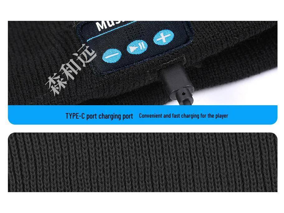 Bluetooth Music Knit Hat - Wireless Stereo Cap for Night Running & Cycling, Autumn/Winter Warmth