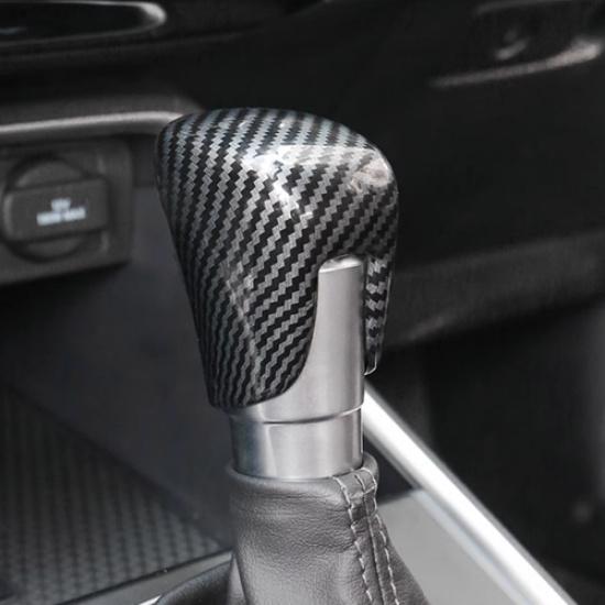 Carbon Fiber Look Gear Shift Knob Cover Trim 1pcs For Honda CRV CR-V -2025