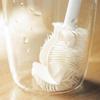 Silicone Cup Brush  Head Long Handle Cup Scrubber White Kitchen Cleaning Tool Wineglass Bottle