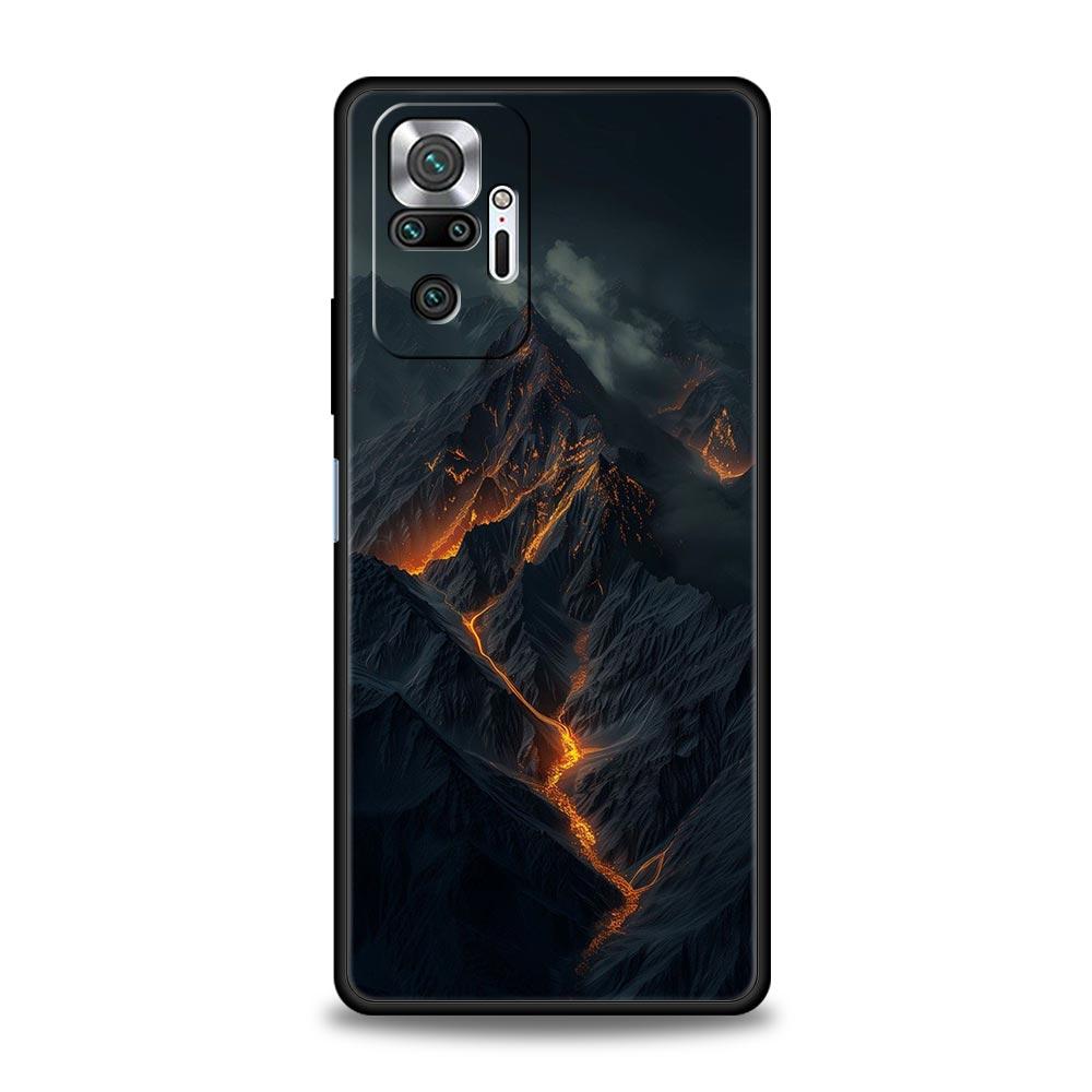 

Black Mountain Peak Phone Case Cover for Redmi 14C 10C Note 15 14 13 12 10 11 K40 Pro Plus 5G Soft TPU Shockproof Shell Fundas Note 15 4G