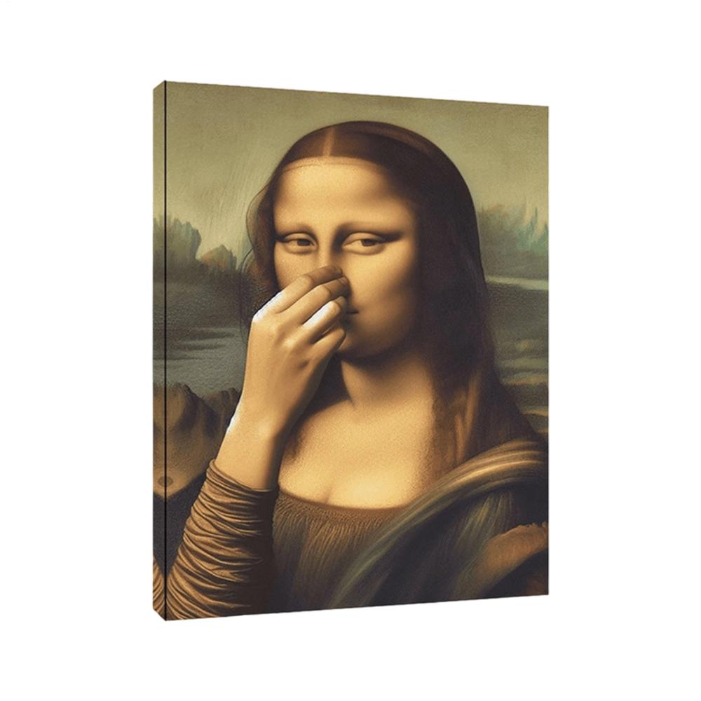

Funny Pinching Nose Bathroom Sign - Humorous Wall Art Poster for Toilet, Bathroom, Living Room, Apartment, Dorm, Home Decor